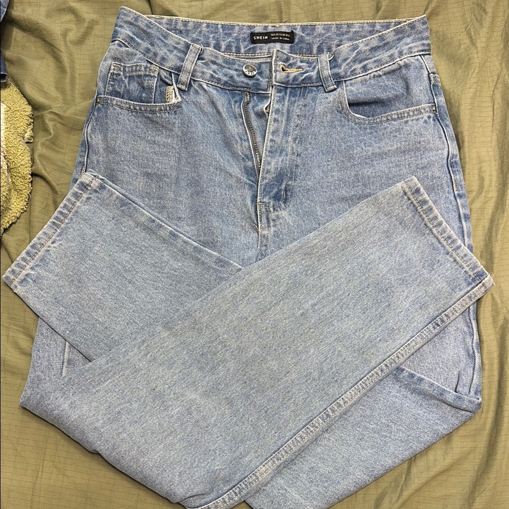 SHEIN Light Blue Denim Jeans